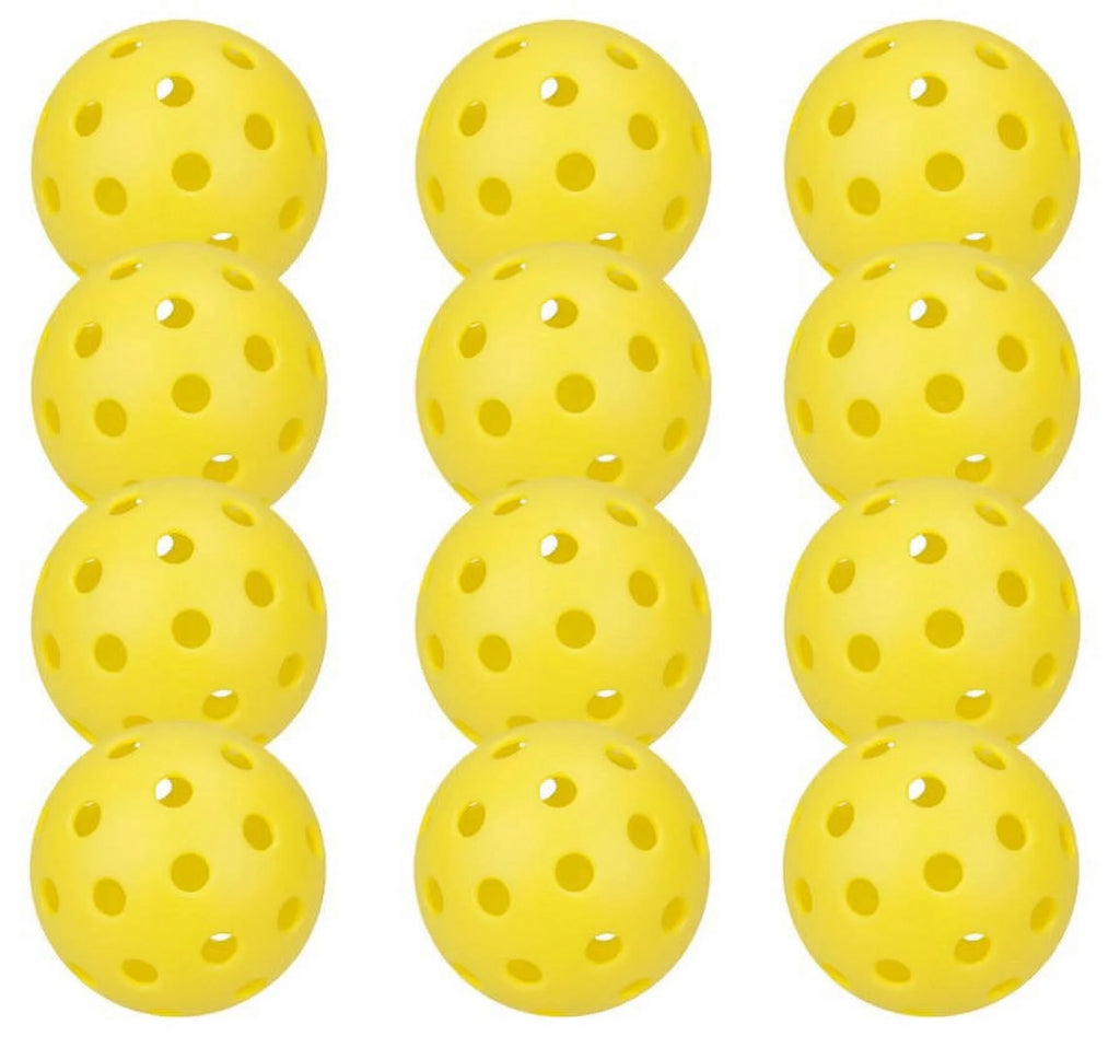 Sports Indoor Outdoor Play Pickleball 40 Hole, 4 Pack Yellow