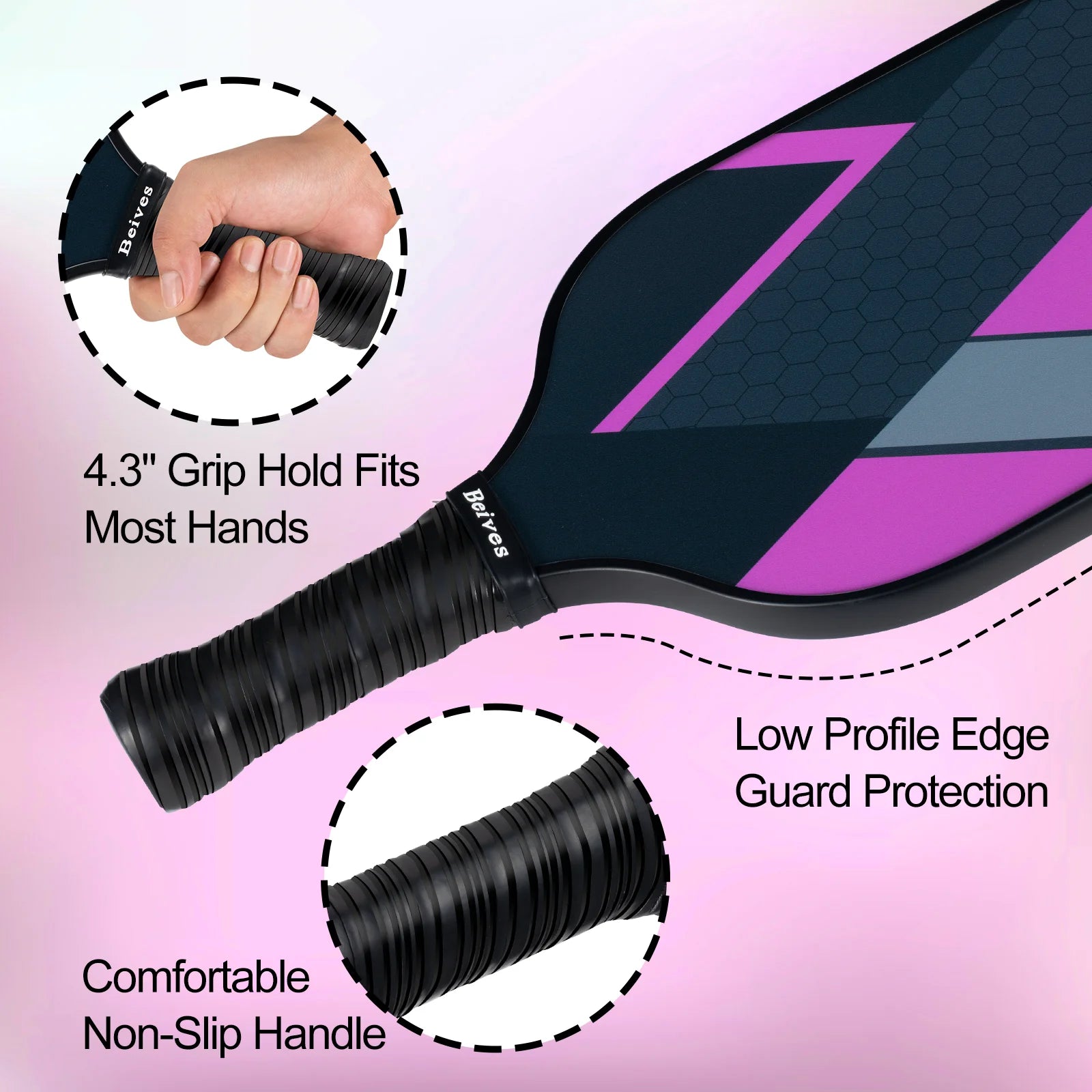 Fiberglass Pickleball Set - 4 Paddles, 4 Balls, and Portable Carrying Bag for Indoor and Outdoor Use