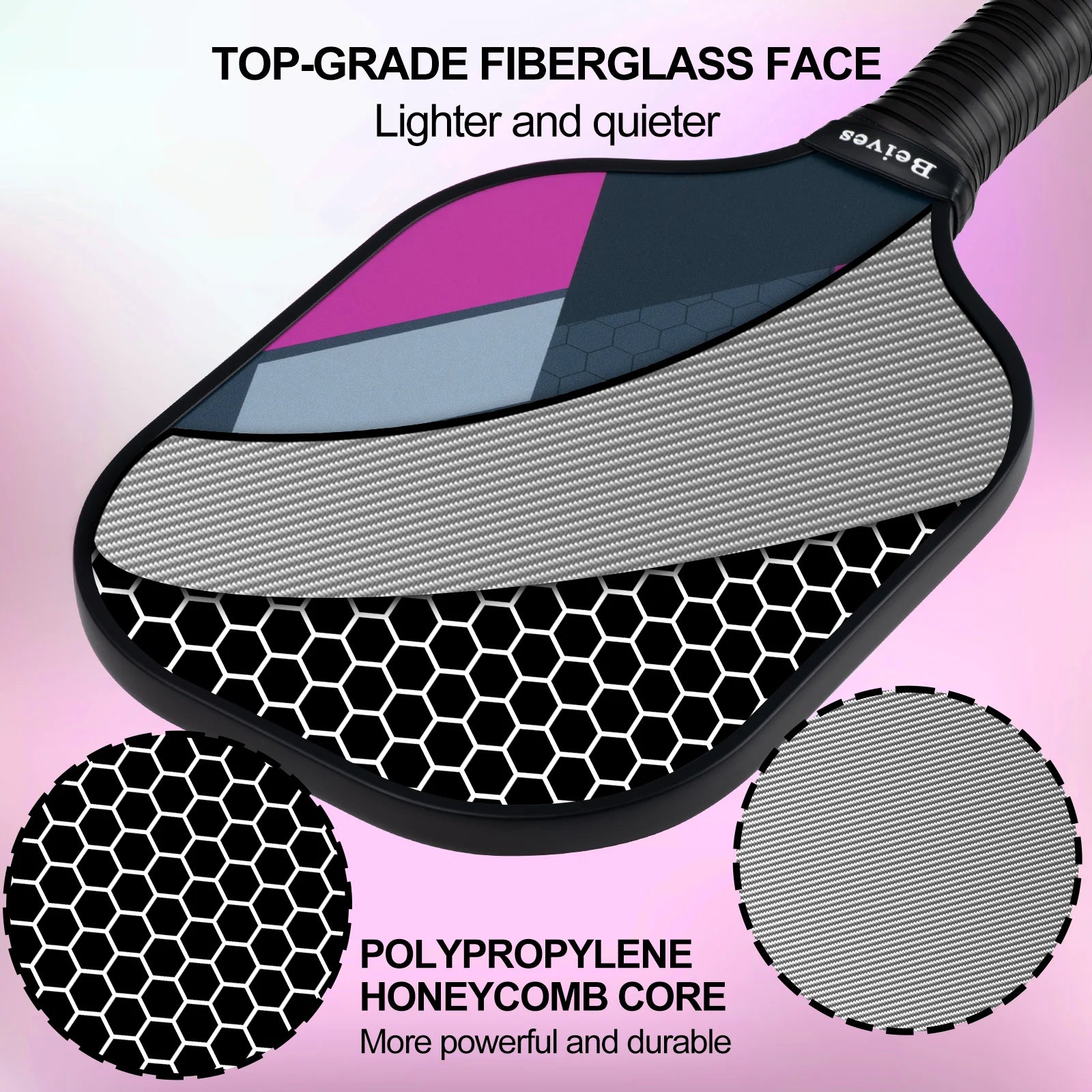Fiberglass Pickleball Set - 4 Paddles, 4 Balls, and Portable Carrying Bag for Indoor and Outdoor Use